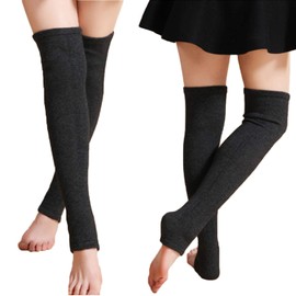Leg Warmers, Long, Fleece Lined, Knee Supporter, Women's, Men's, Fall & Winter, Thermal Supporter, For Calf, Ankle, Thigh, Leg Sleeve, Bicycle, Motorcycle, Office, Cold Protection, Unisex, Inner Warmer, Elastic, Warm, Over the Knee, Warm Goods, Commuting