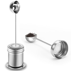 Numola Premium Tea Infuser - Extra Fine 304 Stainless Steel Tea Strainer with Spoon Handle, Versatile Tea Ball for Brewing Loose Leaf Tea