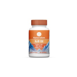 Kurryculum Krill Oil Softgels, 60 Count, with EPA, DHA & Omega 3,6,9