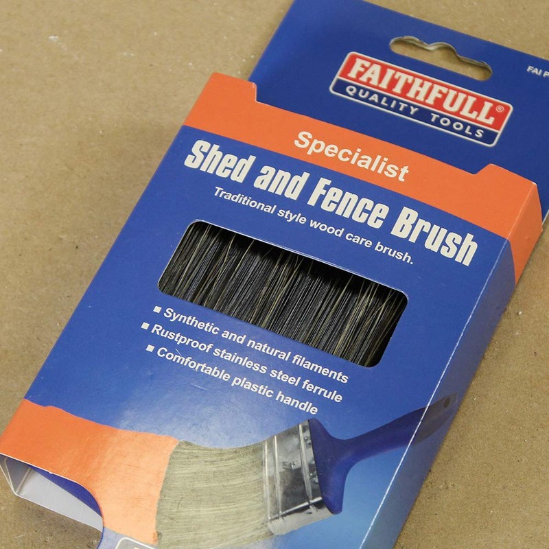 Faithfull FAIPBWOOD 100mm/ 4-inch Shed and Fence Brush