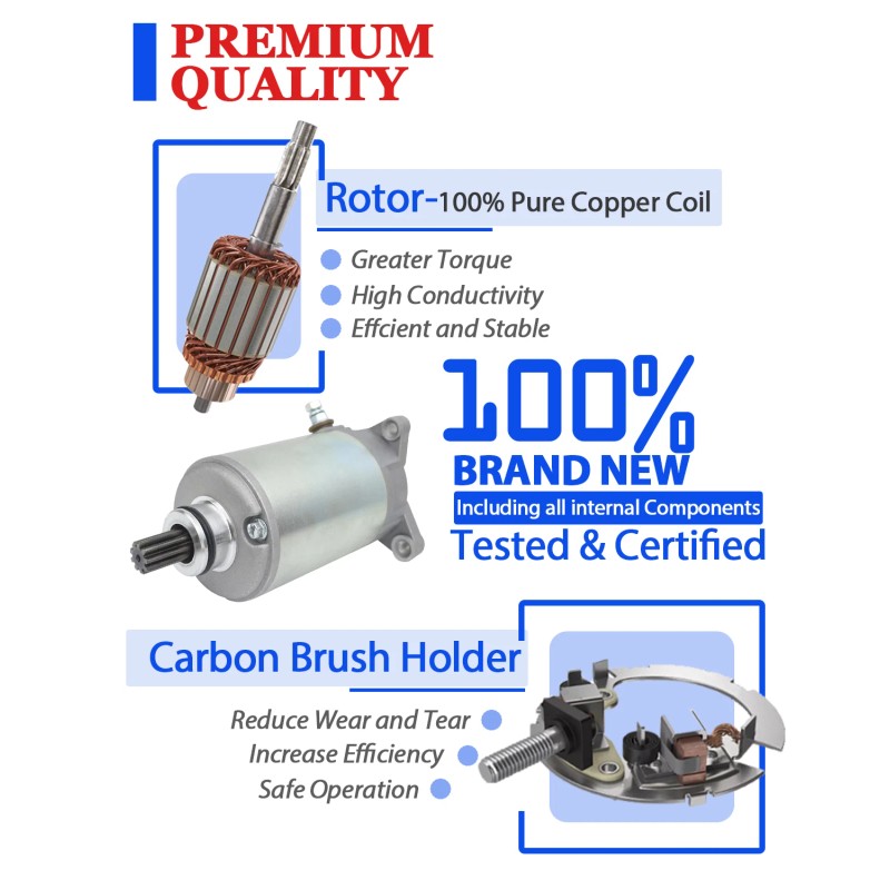 Motorsupermarkets Starter for Can-Am Bombardier Commander 800R All Models 2012-2020