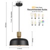 Luminzone Farmhouse Pendant Lights, Adjustable Hanging Light Fixtures with Hammered