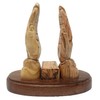 ZULUF Handcrafted Olive Wood Praying Hands Bible Stand – 7.4”
