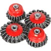 4pcs Twist Knot Wire Brush Set Kit, Fit for 115mm