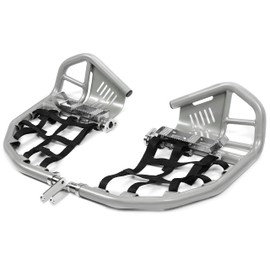 Kojem Nerf Bars Foot Pegs Compatible with All Years 400EX 400X (Silvery Nerfs & Black Nets)