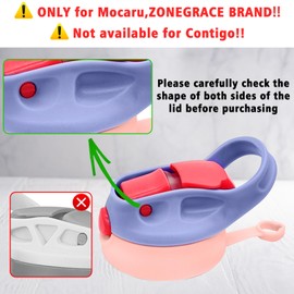 Amgkonp 12oz Replacement Lid with 2 Straw for Kid Tumbler,2 PACK Leak-Proof and Spill-Proof Straw Lids for ZONEGRACE Mocaru,BPA Free,2.67IN (Purple,1 Pack)