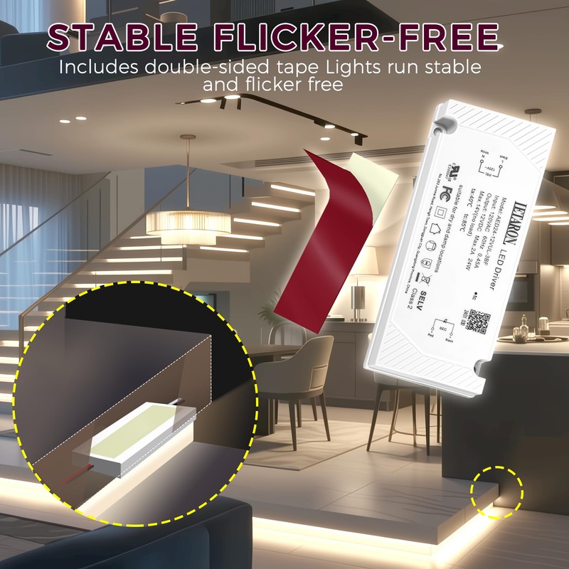 LEDXLIRBH 24W 12V LED Driver, AC 120V to DC 12V