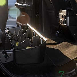 TLAPS 7422438791788 For 2015-2018 Ford 150 Super Crew / 2017-2018 F250 F350 F450 F550 Superduty Crew Cab Black Gearbox Underseat Storage Cargo Organizer Box