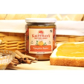 Kauffman Orchards Pumpkin Butter Spread, With Sugar and Spice, Made in Lancaster County Pennsylvania, 17 Oz. Jar (Pack of 2 Jars)
