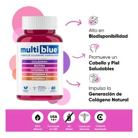 Multiblue Cólageno 60 cápsulas Sin sabor