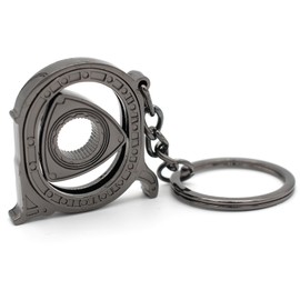 VmG-Store Rotor Key Fob Movable Circular Piston Motor Wankel Motor S086 (Black Chrome)