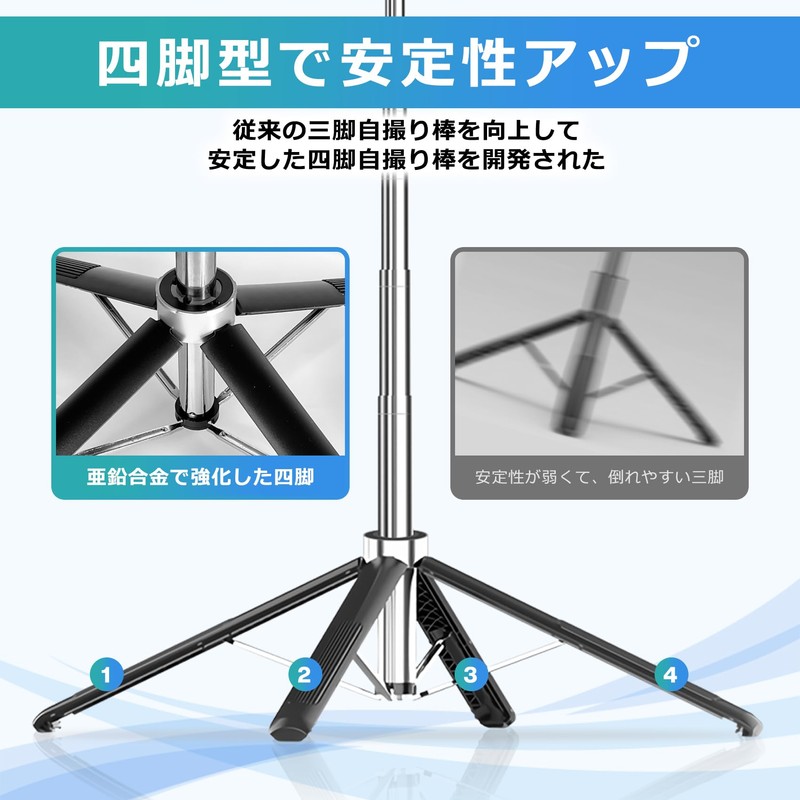 Selfie Stick, Wireless Mini Tripod Stand, For Both Tripods/Monopods, 360°