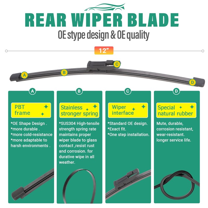 28" 18" 12" Windshield Wiper Blades Replacement for VW ID.4