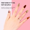 Aieenjor Nail Tips, Pack of 480 Short Coffin, Full Cover