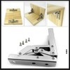 2 Pcs 90°Folding Shelf Hinges,Steel Hinges for Wood Soft Close