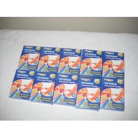 Prang Hygieia Chalk, 3.25 x 0.375 Inch Chalk Sticks, 12 Count, Assorted Colors (10 Pack)