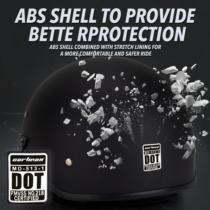 Cartman Motorcycle Open Face Helmet with Sun Visor Quick Release