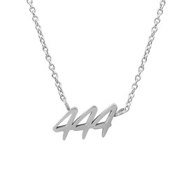 Balilou 444 Angel Numbers Bracelet Angel Number Chain Spiritual Jewellery Lucky Charm Talisman, Stainless Steel