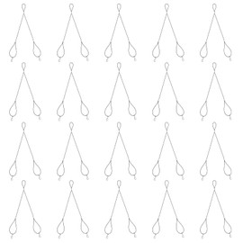 OTTFF 20 Pack 0.85 ft LED Panel Light Suspension Kit, 304 Stainless Steel Hanging Wire for Aquarium Tank Lamp, Grow Light, Load 13 lbs, Black