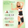 Texpot Black and Gray 9 Pcs Reusable Castor Oil Pack