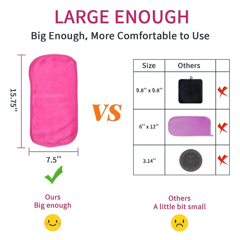 UWEME Makeup Remover Cloths 4 Count: Microfiber Reusable Fast Drying