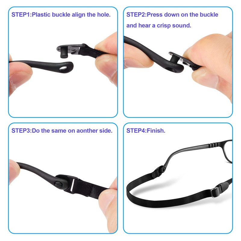lvvfit Kids Glasses Strap Adjustable Eyeglasses Strap Elastic Eyeglass Band