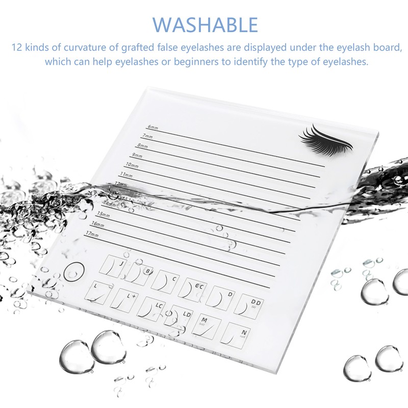 20x20cm Eyelash Extension Plastic Tray Clear Scale Transparency Eyelash Extension