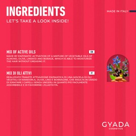 GYADA COSMETICS, Trockenpolieröl, für lockiges und welliges Haar, -30% Frizz, +28% Glanz, +20% Sofortelastizität, geprüfte Wirksamkeit, nicht fettend, mit leichten und aktiven Pflanzenölen, 30 ml