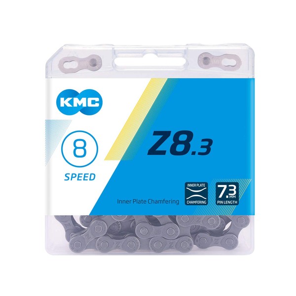 KMC Unisex's Z8.3 Z8 Chain, Silver/Grey, 114 Link