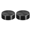 Sarini 2 Pieces Potentiometer Knob Knurled Shaft Black Aluminium Smooth