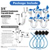 Gulfmew 3/4 Inch Standard Condensate Trap with Cleaning Brush, PVC