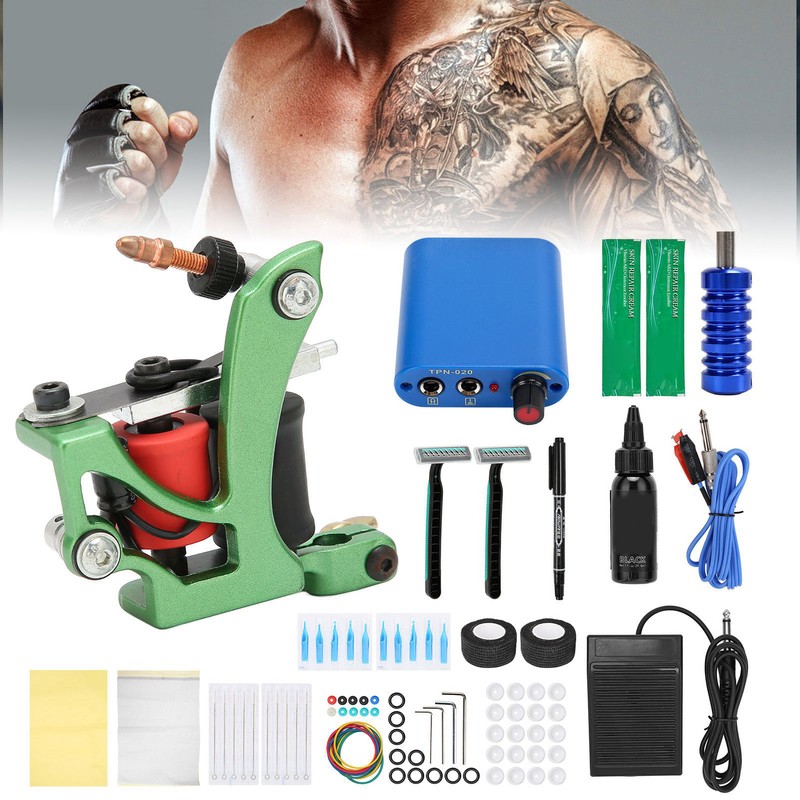 Complete Tattoo Machine Kit Professional Tattoo Coils Machine Tattoo Clip