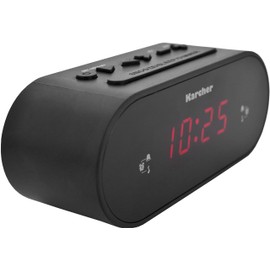 Karcher UR 1030 Clock Radio (PLL Radio, Dimmable Display, Dual Alarm) Black, Standard