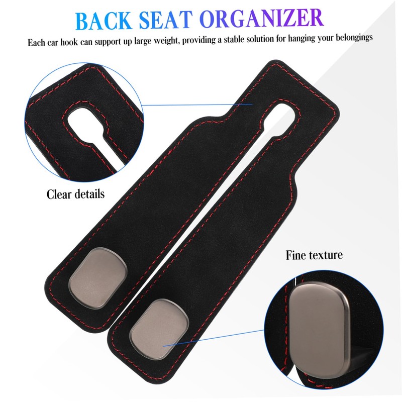 Gatuida 4 Pcs Car Headrest Hooks for Purses Bags Heavy