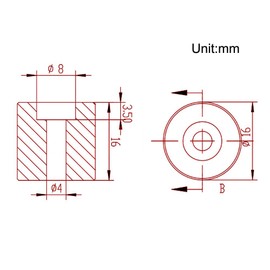 Befenybay 4PCS Heatbed Silicone Leveling Column and Stable Hot Bed Tool Heat-Resistant Silicone Buffer for 3D Printer (4PCS Height 16mm)