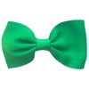 Emerald Green Hair Bows Clips Slides Grips 2.7" inch Soft