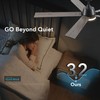 60 Inch Ceiling Fans with Lights and Remote, 6 Speed