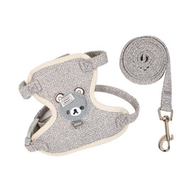 Rabbit Harness and Lead Set,Adjustable Pet Harnesses,Soft Padded Vest with Elastic Lead Leash,Comfortable Breathable Rabbit Harnesses and Leads,for Bunny Cat Dog Small Animals Accessories