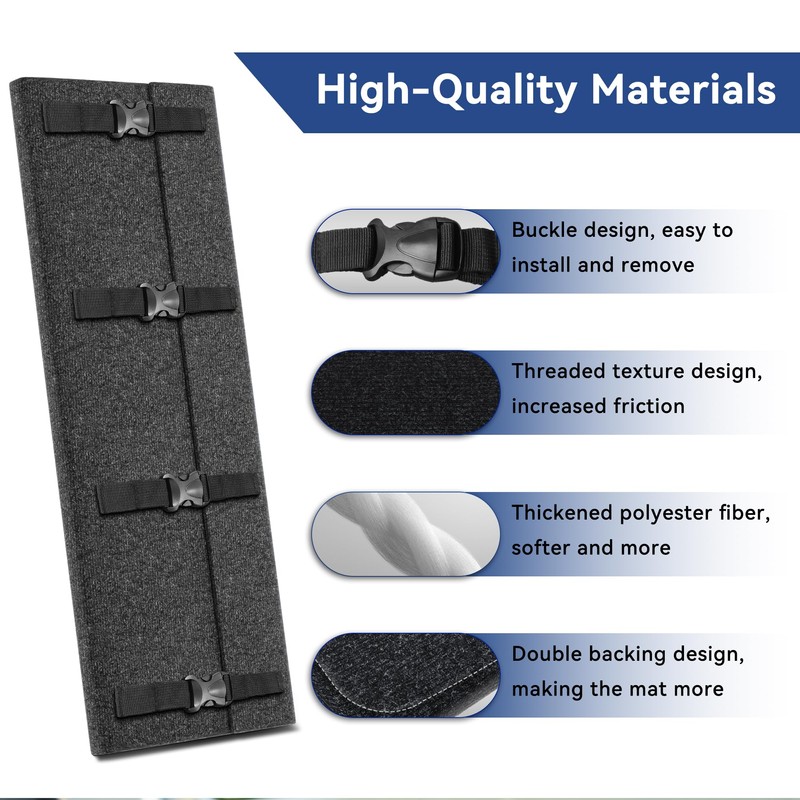 EFEALL Motorhome Step Doormat, Buckle Closure, Adjustable Carpet, Step RV,