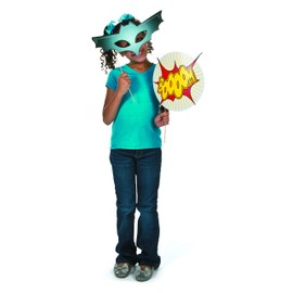 Super Hero Stick Costume Props (1 Dozen) PhotoBooth Supplies, Birthday Party Favors, DIY Decorations
