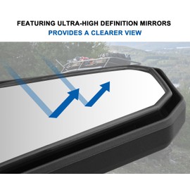 SAUTVS Rear View Side Mirrors for Can-Am Commander Trail 2018-2026
