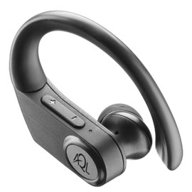 AQL Sport Boost Charge | Bluetooth-Kopfhörer | Bluetooth-Sportkopfhörer – kabelloses Stereo – wasserdicht – Ladekoffer für 5 Aufladungen – Schwarz