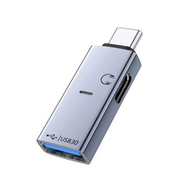 Liaoan Type-C to USB 3.0 OTG Adapter 2-in-1 with Indicator Light, Supports Headphone Audio Playback and Data Transmission, can Work synchronously, Suitable for Mobile USB, Mouse, Keyboard Converter.