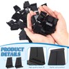 Blulu 100 Pcs Window Screen Pull Tabs, Black Plastic Spline