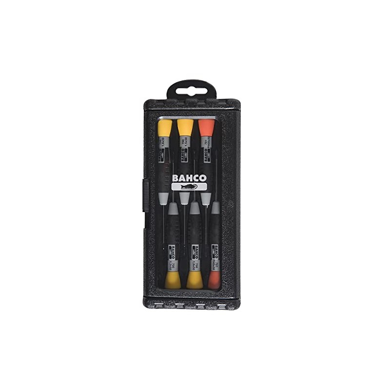 Bahco 706-2 PH/Slotted Precision Screwdriver Set, Multi-Colour