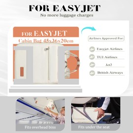 For Easyjet Hand Luggage 45 x 36 x 20 cm Backpack for Wizzair Airplane Bag Travelite Travel Bag Carry-Ons Cabin Laptop Bag, beige, Classic" or "versatile