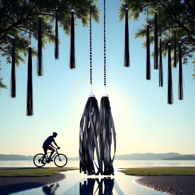 Bicycle Handlebar Streamers, Rainbow Tassels, for Bike Accessories for Scooter