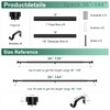 HEI! DEAR Curtain Rod 2Pack,Black Curtain Rods 72 to144 Inch(6-12ft),1Inch
