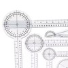 6PCS Medical Goniometer Set PVC Transparent Clear Scale Wear Resistant