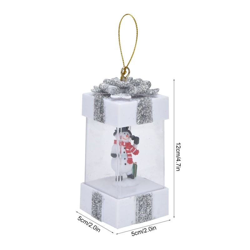 4.7inch Christmas Snowman Scene Hanging Lanterns Battery Operated Lighted Lamp